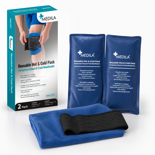 MEDILA Reusable Hot and Cold Gel Compress - Pack of 2